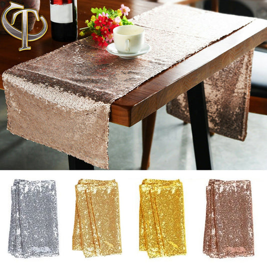 Wedding birthday party sequined table runner