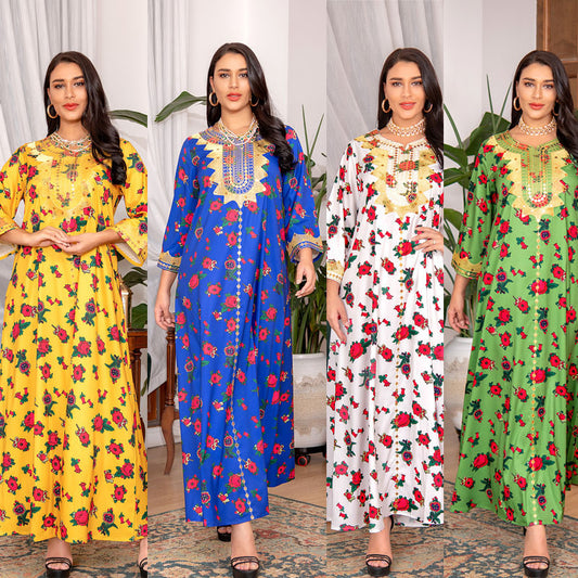 Middle East Women's Dubai Abaya Muslim Women's Dress