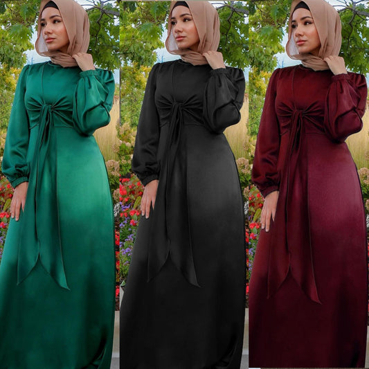 Ramadan Eid Mubarak Kaftan Dubai Abaya Turkey Muslim Women Hijab Satin Dress Islam Caftan Marocain Dresses Vestidos Robe Femme