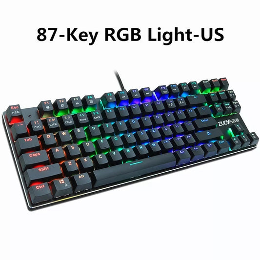 87-key Mechanical Keyboard Green Axis Red Axis Gaming Keyboard