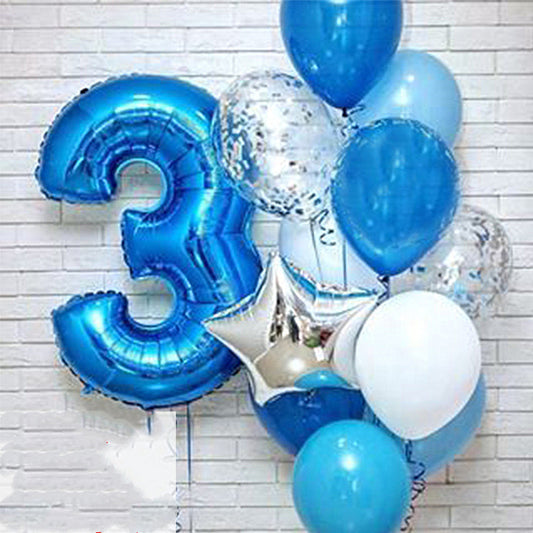 Happy Birthday Balloon Decoration Surprise Boyfriend Body Blue