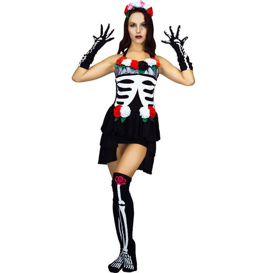 Halloween Women's Undead Ghost Bone Costume