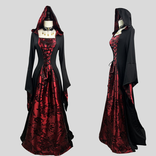 Halloween Cloak Vampire Cosplay Costume Wizard Dress Up Robe
