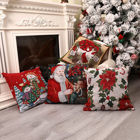 Christmas Square Pillow Cover Home Christmas Decorations