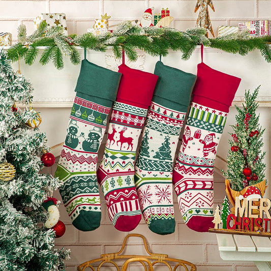 Christmas Decorations Gift Bag Knitted Socks