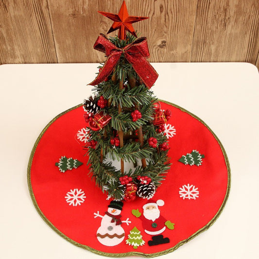 Christmas Decorations 46CM Non-woven Fabric Christmas-tree Skirt