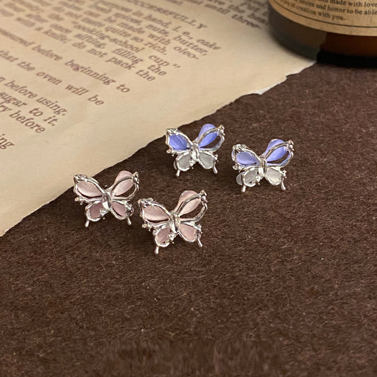 Fairy Butterfly Opal Stone Ear Studs
