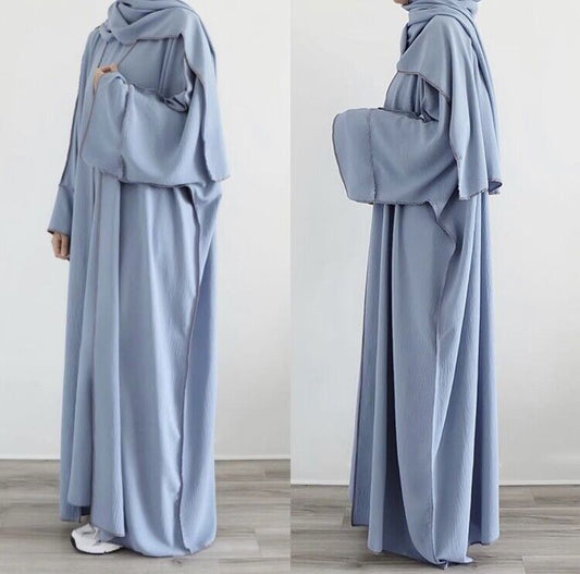 Dubai Turkey Cardigan With Inner Wear Dress
