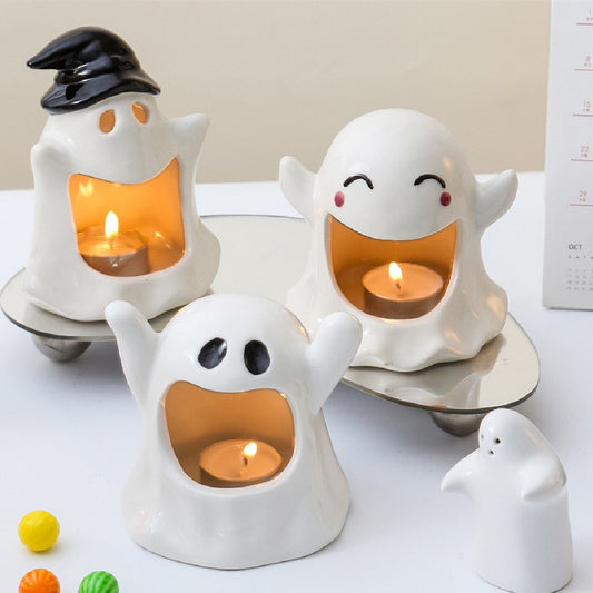 Special Halloween Ghost Festival Ceramic Craft Ornaments