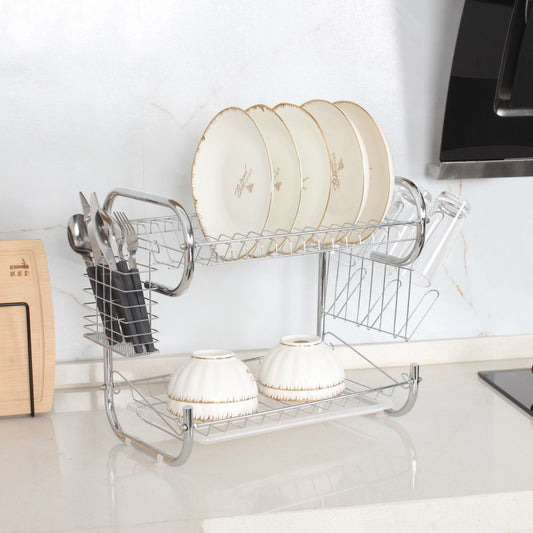 Household Kitchen Chopsticks 9-shaped Double-layer Draining Storage Rack